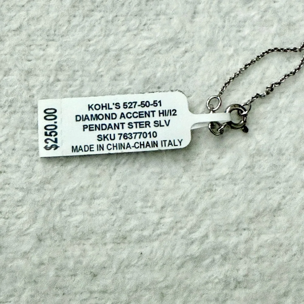 Simply Vera Vera Wang 925 Sterling Silver Diamond Accent Key Pendant Necklace